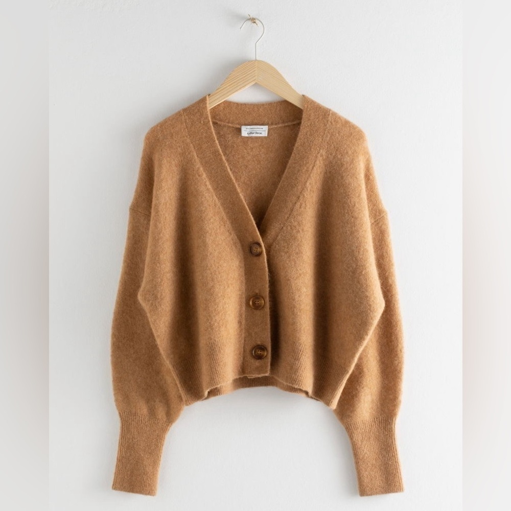 & OTHER STORIES  Alpaca Blend Puff Sleeve Cardigan Small